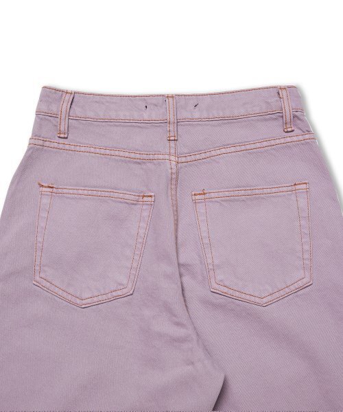 HIGH SCHOOL DISCO(ハイスクールディスコ)の「Color Wide Pants_indi purple(デニムパンツ・レディース・その他・LARGE/S)」の4枚目の写真
