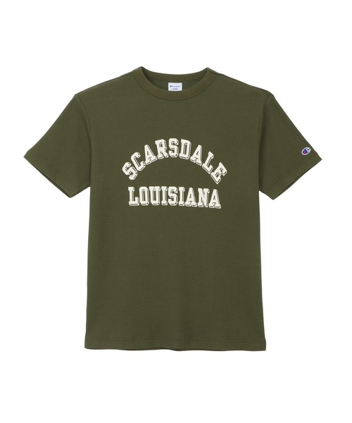 Champion(チャンピオン)の「【Champion/チャンピオン】メンズ ベーシック ショートスリーブTシャツ(Tシャツ/カットソー・メンズ・オリーブ/ブラック/ホワイト/ネイビー・X-LARGE/LARGE/MEDIUM/SMALL)」の3枚目の写真
