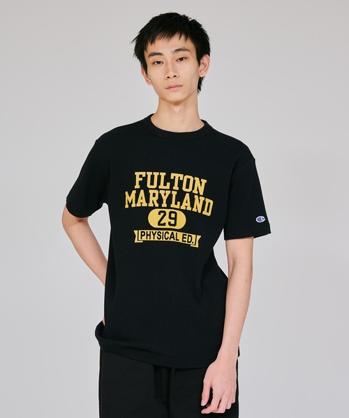 Champion(チャンピオン)の「【Champion/チャンピオン】メンズ ベーシック ショートスリーブTシャツ(Tシャツ/カットソー・メンズ・オリーブ/ブラック/ホワイト/ネイビー・X-LARGE/LARGE/MEDIUM/SMALL)」の1枚目の写真
