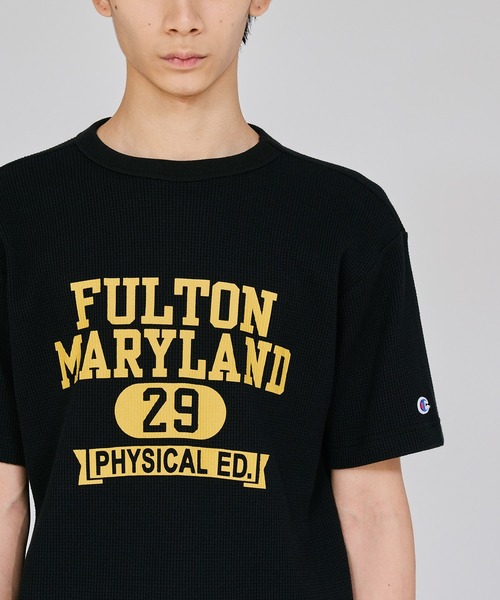 Champion(チャンピオン)の「【Champion/チャンピオン】メンズ ベーシック ショートスリーブTシャツ(Tシャツ/カットソー・メンズ・オリーブ/ブラック/ホワイト/ネイビー・X-LARGE/LARGE/MEDIUM/SMALL)」の5枚目の写真