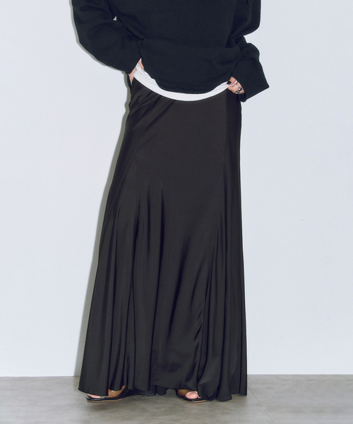 CITYSHOP(シティーショップ)の「SATIN MERMAID スカート(スカート・レディース・ブラック・36/38/40)」の1枚目の写真