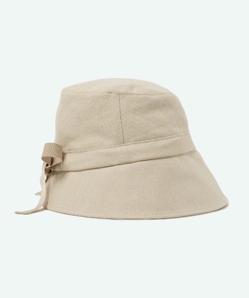 MUNSINGWEAR(マンシングウェア)の「リボン付きバケットハット(ハット・レディース・ネイビー/ベージュ・F)」の5枚目の写真