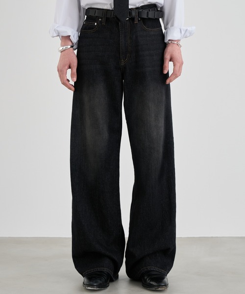 SINSS（シンス）の「Vintage straight denim / ヴィンテージストレートデニム（デニムパンツ・メンズ・インディゴブルー/ブラック・LARGE/MEDIUM/SMALL/X-SMALL）」の7枚目の写真