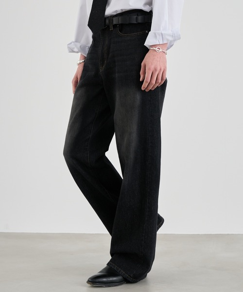 SINSS（シンス）の「Vintage straight denim / ヴィンテージストレートデニム（デニムパンツ・メンズ・インディゴブルー/ブラック・LARGE/MEDIUM/SMALL/X-SMALL）」の8枚目の写真