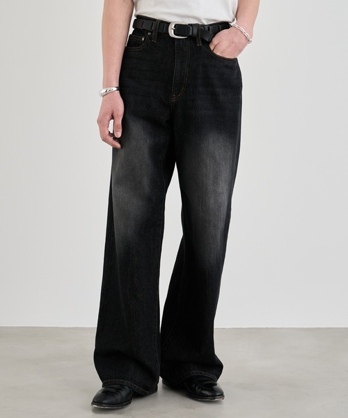 SINSS（シンス）の「Vintage straight denim / ヴィンテージストレートデニム（デニムパンツ・メンズ・インディゴブルー/ブラック・LARGE/MEDIUM/SMALL/X-SMALL）」の10枚目の写真