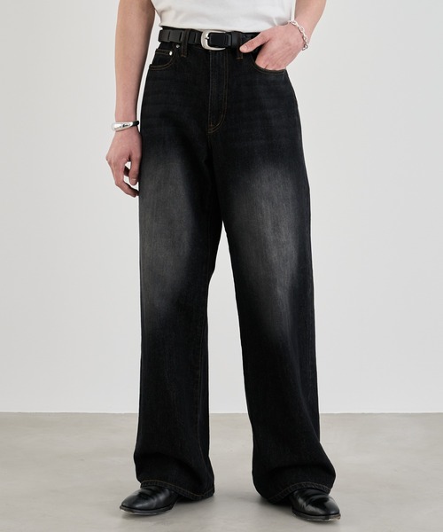 SINSS（シンス）の「Vintage straight denim / ヴィンテージストレートデニム（デニムパンツ・メンズ・インディゴブルー/ブラック・LARGE/MEDIUM/SMALL/X-SMALL）」の11枚目の写真