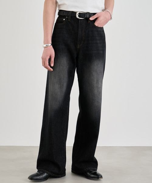 SINSS（シンス）の「Vintage straight denim / ヴィンテージストレートデニム（デニムパンツ・メンズ・インディゴブルー/ブラック・LARGE/MEDIUM/SMALL/X-SMALL）」の12枚目の写真