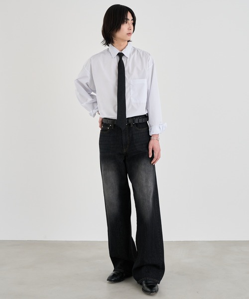 SINSS（シンス）の「Vintage straight denim / ヴィンテージストレートデニム（デニムパンツ・メンズ・インディゴブルー/ブラック・LARGE/MEDIUM/SMALL/X-SMALL）」の14枚目の写真