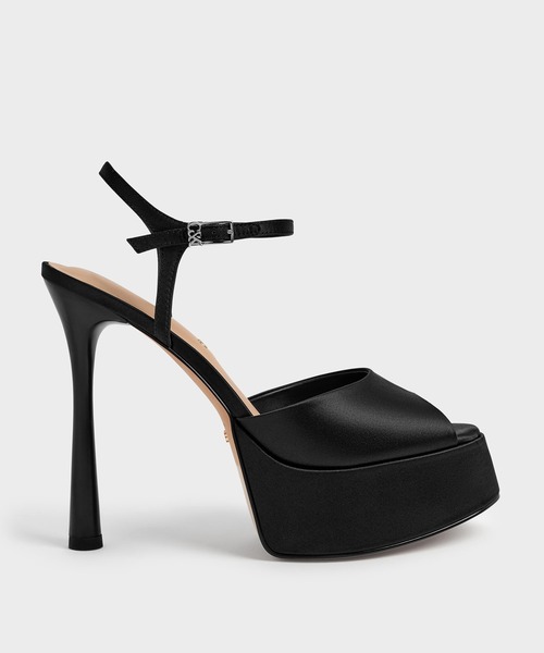CHARLES & KEITH(チャールズ & キース)の「Francesca フランチェスカ ピープトゥ プラットフォームヒール(サンダル・レディース・ブラウン/ブラック系その他2/オートミール/アイボリー/ブラック系その他6・24.5cm/23.5cm/23cm/22.5cm)」の2枚目の写真