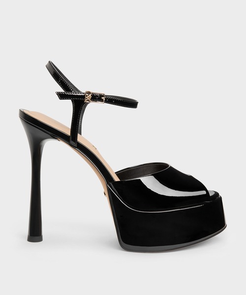 CHARLES & KEITH(チャールズ & キース)の「Francesca フランチェスカ ピープトゥ プラットフォームヒール(サンダル・レディース・ブラウン/ブラック系その他2/オートミール/アイボリー/ブラック系その他6・24.5cm/23.5cm/23cm/22.5cm)」の3枚目の写真