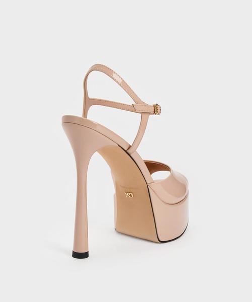 CHARLES & KEITH(チャールズ & キース)の「Francesca フランチェスカ ピープトゥ プラットフォームヒール(サンダル・レディース・ブラウン/ブラック系その他2/オートミール/アイボリー/ブラック系その他6・24.5cm/23.5cm/23cm/22.5cm)」の18枚目の写真