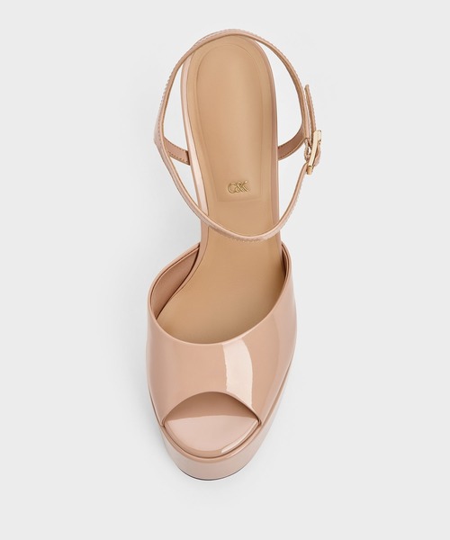CHARLES & KEITH(チャールズ & キース)の「Francesca フランチェスカ ピープトゥ プラットフォームヒール(サンダル・レディース・ブラウン/ブラック系その他2/オートミール/アイボリー/ブラック系その他6・24.5cm/23.5cm/23cm/22.5cm)」の12枚目の写真