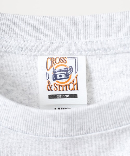 CROSS & STITCH(クロスステッチ)の「CROSS&STITCH オーバーサイズTシャツ5分袖(Tシャツ/カットソー・メンズ・スミクロ/アッシュ/ホワイト/ブラック・XXL/XL/L/M)」の10枚目の写真