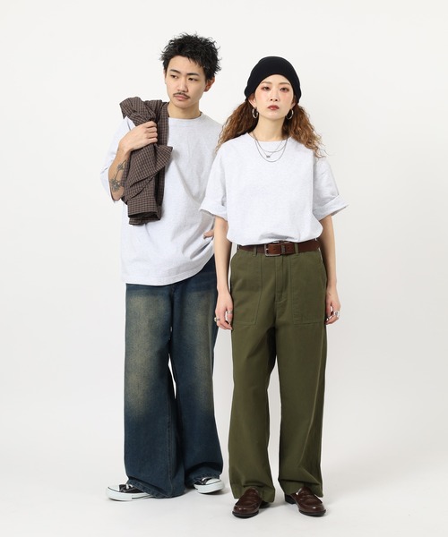 CROSS & STITCH(クロスステッチ)の「CROSS&STITCH オーバーサイズTシャツ5分袖(Tシャツ/カットソー・メンズ・スミクロ/アッシュ/ホワイト/ブラック・XXL/XL/L/M)」の22枚目の写真