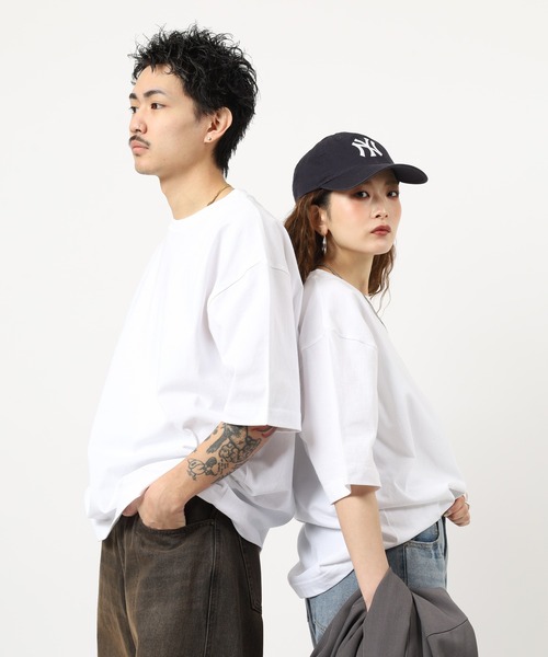 CROSS & STITCH(クロスステッチ)の「CROSS&STITCH オーバーサイズTシャツ5分袖(Tシャツ/カットソー・メンズ・スミクロ/アッシュ/ホワイト/ブラック・XXL/XL/L/M)」の15枚目の写真