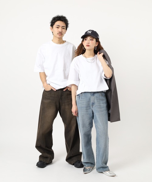 CROSS & STITCH(クロスステッチ)の「CROSS&STITCH オーバーサイズTシャツ5分袖(Tシャツ/カットソー・メンズ・スミクロ/アッシュ/ホワイト/ブラック・XXL/XL/L/M)」の16枚目の写真