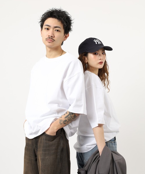 CROSS & STITCH(クロスステッチ)の「CROSS&STITCH オーバーサイズTシャツ5分袖(Tシャツ/カットソー・メンズ・スミクロ/アッシュ/ホワイト/ブラック・XXL/XL/L/M)」の14枚目の写真