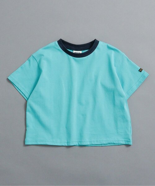 BREEZE（ブリーズ）の「【WEB限定】ボーダー&無地ベーシック半袖Tシャツ（Tシャツ/カットソー・キッズ・ベージュ/チャコール/その他11/イエロー/グリーン/ピンク/ワインレッド/その他13/ブラック/サックスブルー/オフホワイト/ターコイズブルー/その他12・90/100/110/120/130/140/150/160）」の6枚目の写真