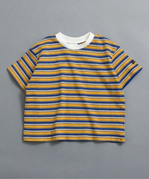 BREEZE（ブリーズ）の「【WEB限定】ボーダー&無地ベーシック半袖Tシャツ（Tシャツ/カットソー・キッズ・ベージュ/チャコール/その他11/イエロー/グリーン/ピンク/ワインレッド/その他13/ブラック/サックスブルー/オフホワイト/ターコイズブルー/その他12・90/100/110/120/130/140/150/160）」の8枚目の写真