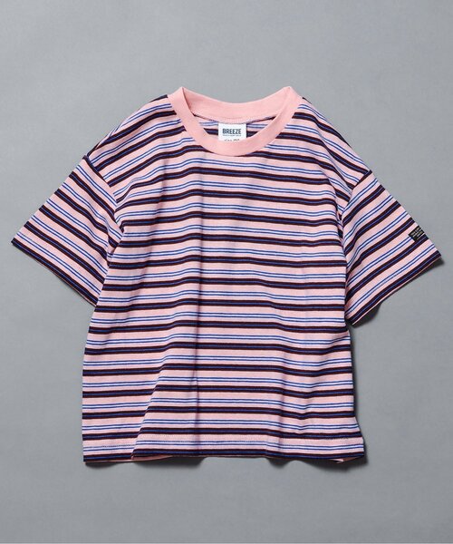 BREEZE(ブリーズ)の「【新色追加/WEB限定】ボーダー&無地ベーシック半袖Tシャツ(Tシャツ/カットソー・キッズ・ベージュ/チャコール/その他11/イエロー/グリーン/ピンク/ワインレッド/その他13/ブラック/サックスブルー/オフホワイト/ターコイズブルー/その他12/オレンジ/ブルー/カーキ/サーモンピンク・90/100/110/120/130/140/150/160)」の12枚目の写真