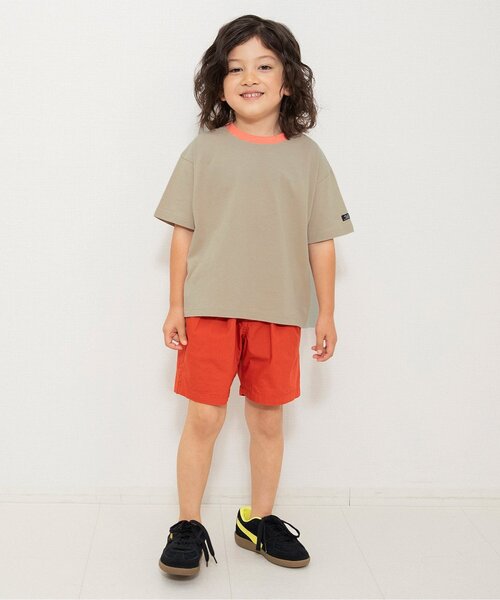 BREEZE（ブリーズ）の「【WEB限定】ボーダー&無地ベーシック半袖Tシャツ（Tシャツ/カットソー・キッズ・ベージュ/チャコール/その他11/イエロー/グリーン/ピンク/ワインレッド/その他13/ブラック/サックスブルー/オフホワイト/ターコイズブルー/その他12・90/100/110/120/130/140/150/160）」の14枚目の写真