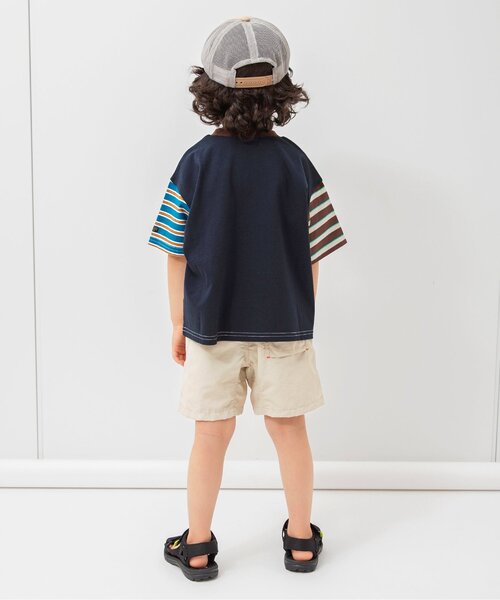 BREEZE(ブリーズ)の「【新色追加/WEB限定】ボーダー&無地ベーシック半袖Tシャツ(Tシャツ/カットソー・キッズ・ベージュ/チャコール/その他11/イエロー/グリーン/ピンク/ワインレッド/その他13/ブラック/サックスブルー/オフホワイト/ターコイズブルー/その他12/オレンジ/ブルー/カーキ/サーモンピンク・90/100/110/120/130/140/150/160)」の20枚目の写真