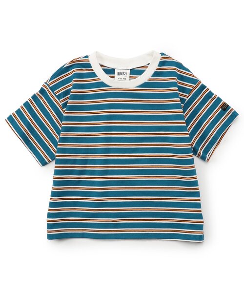BREEZE（ブリーズ）の「【WEB限定】ボーダー&無地ベーシック半袖Tシャツ（Tシャツ/カットソー・キッズ・ベージュ/チャコール/その他11/イエロー/グリーン/ピンク/ワインレッド/その他13/ブラック/サックスブルー/オフホワイト/ターコイズブルー/その他12・90/100/110/120/130/140/150/160）」の17枚目の写真