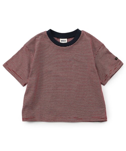 BREEZE（ブリーズ）の「【WEB限定】ボーダー&無地ベーシック半袖Tシャツ（Tシャツ/カットソー・キッズ・ベージュ/チャコール/その他11/イエロー/グリーン/ピンク/ワインレッド/その他13/ブラック/サックスブルー/オフホワイト/ターコイズブルー/その他12・90/100/110/120/130/140/150/160）」の18枚目の写真