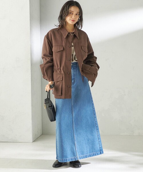 SHIPS（シップス）の「NINE CASE:〈洗濯機可能〉ミリタリー シャツ ジャケット（その他アウター・レディース・ベージュ/ブラウン・ONE SIZE）」の8枚目の写真