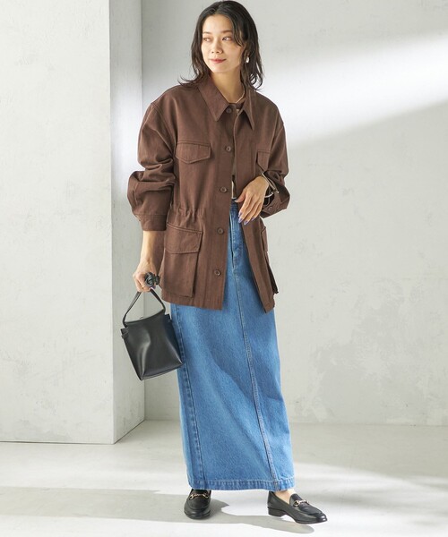 SHIPS（シップス）の「NINE CASE:〈洗濯機可能〉ミリタリー シャツ ジャケット（その他アウター・レディース・ベージュ/ブラウン・ONE SIZE）」の11枚目の写真