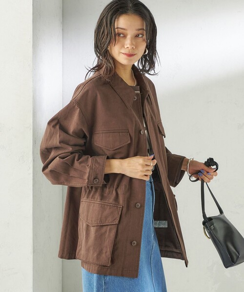 SHIPS（シップス）の「NINE CASE:〈洗濯機可能〉ミリタリー シャツ ジャケット（その他アウター・レディース・ベージュ/ブラウン・ONE SIZE）」の15枚目の写真