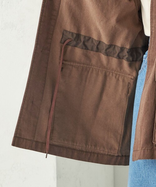 SHIPS（シップス）の「NINE CASE:〈洗濯機可能〉ミリタリー シャツ ジャケット（その他アウター・レディース・ベージュ/ブラウン・ONE SIZE）」の7枚目の写真