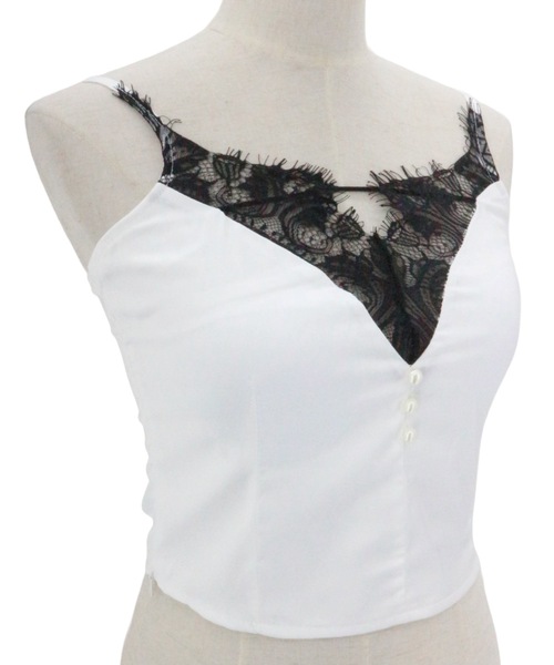 ALLuRing ChaRm（アリュリングチャーム）の「Layered Satin Camisole / レイヤードサテンキャミソール（キャミソール・レディース・ホワイト・FREE）」の12枚目の写真