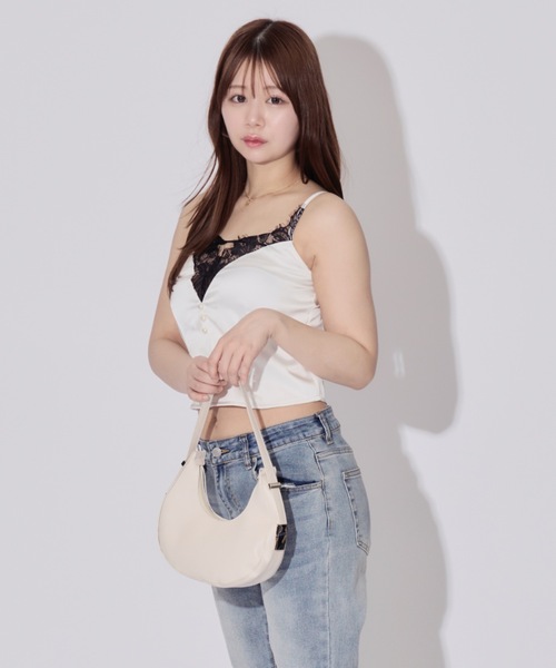 ALLuRing ChaRm（アリュリングチャーム）の「Layered Satin Camisole / レイヤードサテンキャミソール（キャミソール・レディース・ホワイト・FREE）」の3枚目の写真