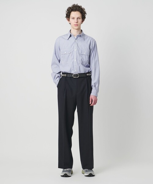 District（ディストリクト）の「＜District＞ ストライプ ダブル ポケット レギュラーカラー シャツ（シャツ/ブラウス・メンズ・ライトブルー/ロイヤルブルー・L/M/XL/S）」の21枚目の写真