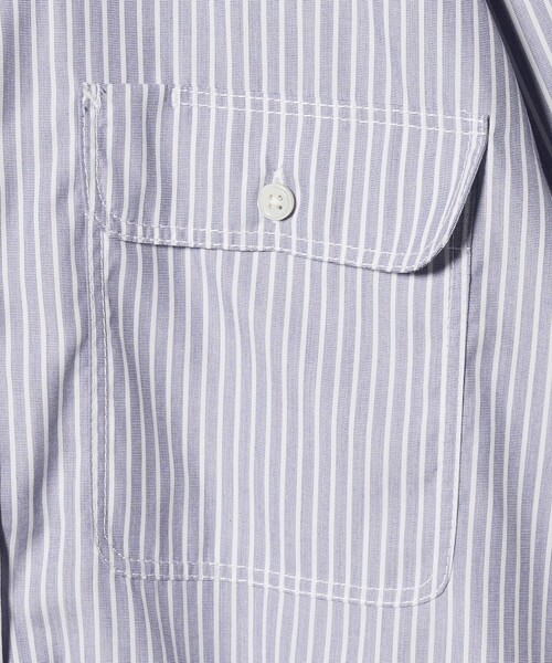 District（ディストリクト）の「＜District＞ ストライプ ダブル ポケット レギュラーカラー シャツ（シャツ/ブラウス・メンズ・ライトブルー/ロイヤルブルー・L/M/XL/S）」の11枚目の写真