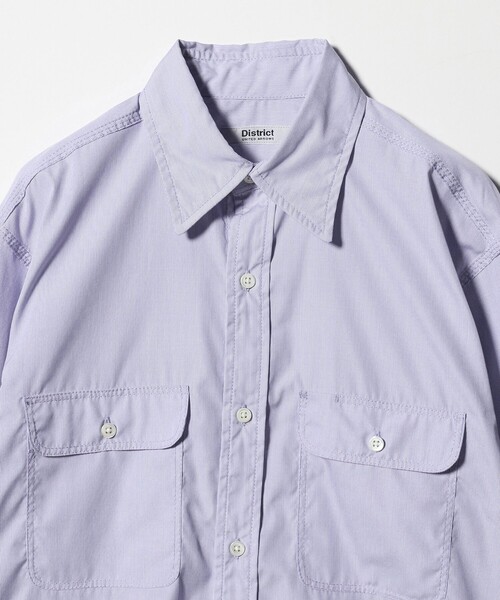 District（ディストリクト）の「＜District＞ ストライプ ダブル ポケット レギュラーカラー シャツ（シャツ/ブラウス・メンズ・ライトブルー/ロイヤルブルー・L/M/XL/S）」の6枚目の写真