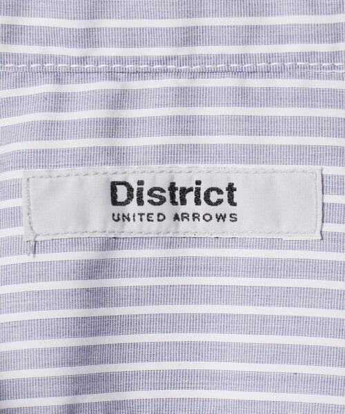 District（ディストリクト）の「＜District＞ ストライプ ダブル ポケット レギュラーカラー シャツ（シャツ/ブラウス・メンズ・ライトブルー/ロイヤルブルー・L/M/XL/S）」の4枚目の写真
