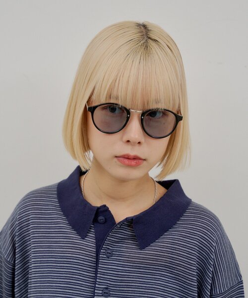 WHIMSIC（ウィムジック）の「【UNISEX】ボストンメタルコンビネーションサングラス（サングラス・レディース・グレー/ブラック・ONE SIZE）」の3枚目の写真