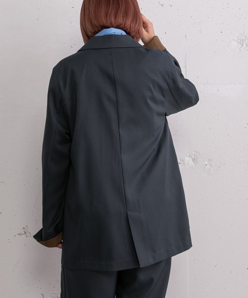 POU DOU DOU（プードゥドゥ）の「ダブルブレストテーラードジャケット（テーラードジャケット・レディース・ネイビー/ダークブラウン/ライトグレー・3）」の19枚目の写真