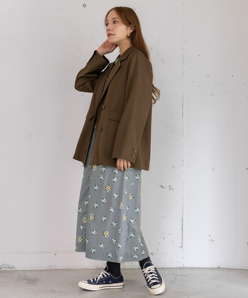 POU DOU DOU（プードゥドゥ）の「ダブルブレストテーラードジャケット（テーラードジャケット・レディース・ネイビー/ダークブラウン/ライトグレー・3）」の21枚目の写真