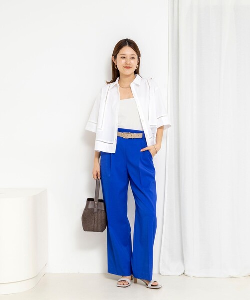 NOLLEY’S(ノーリーズ)の「ウォッシャブルはしごレース半袖ショートシャツ(シャツ/ブラウス・レディース・ホワイト/ブラック・38)」の16枚目の写真
