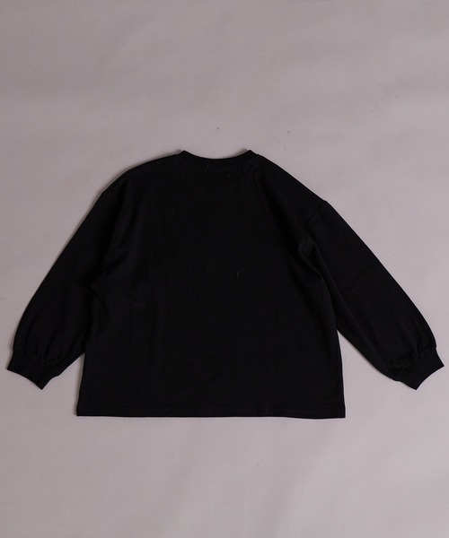 セール】【綿100%】ネコ ワンポイント刺繍 長袖 Tシャツ【PAIRMANON