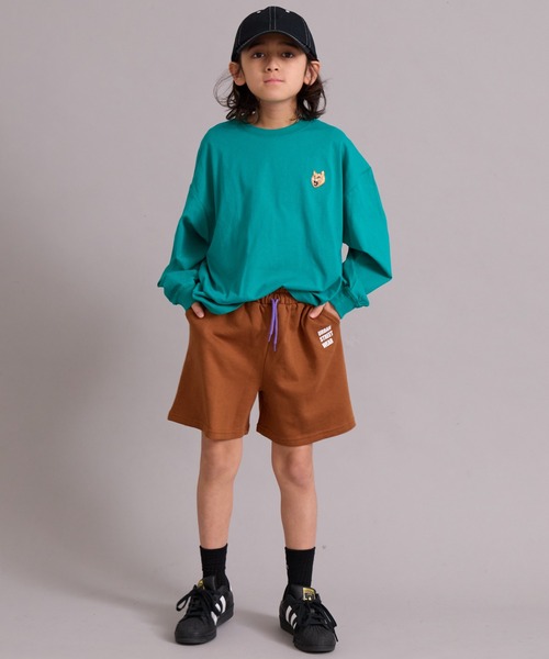 PAIRMANON STREET（ペアマノンストリート）の「【綿100%】ネコ ワンポイント刺繍 長袖 Tシャツ【PAIRMANON STREET】（Tシャツ/カットソー・キッズ・グリーン/オフホワイト/グレー/ブラック・100/110/120/130/140/150/160/90）」の18枚目の写真