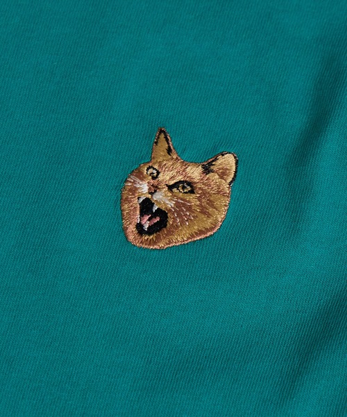 PAIRMANON STREET（ペアマノンストリート）の「【綿100%】ネコ ワンポイント刺繍 長袖 Tシャツ【PAIRMANON STREET】（Tシャツ/カットソー・キッズ・グリーン/オフホワイト/グレー/ブラック・100/110/120/130/140/150/160/90）」の22枚目の写真