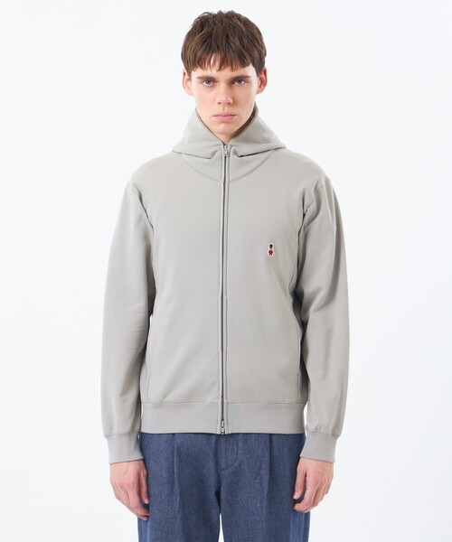 MACKINTOSH PHILOSOPHY（ﾏｯｷﾝﾄｯｼｭ ﾌｨﾛｿﾌｨｰ）の「バッキンガムベア ライトフリース ジップパーカ（パーカー・メンズ・ライトグレー/ネイビー・40/38/42）」の5枚目の写真