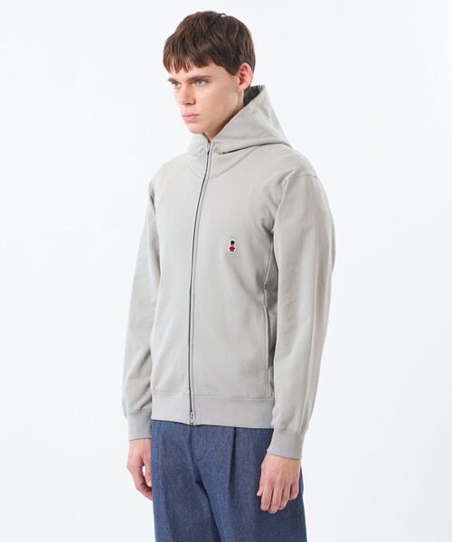 MACKINTOSH PHILOSOPHY（ﾏｯｷﾝﾄｯｼｭ ﾌｨﾛｿﾌｨｰ）の「バッキンガムベア ライトフリース ジップパーカ（パーカー・メンズ・ライトグレー/ネイビー・40/38/42）」の6枚目の写真