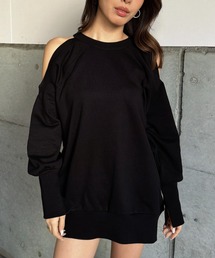 EGOIST | オープンショルダー裏毛トップス(スウェット)