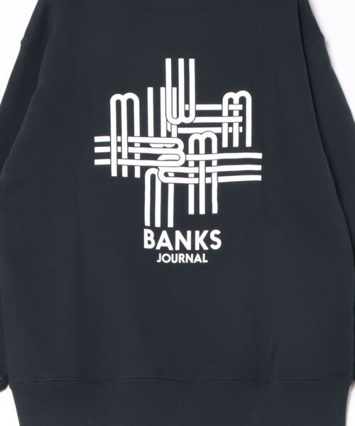 BANKS（バンクス）の「HOODIE/BANKS JOURNAL/バンクスジャーナルロゴプリント　パーカー（パーカー・メンズ・ネイビー/グレー系その他・LARGE/MEDIUM/X-LARGE）」の4枚目の写真