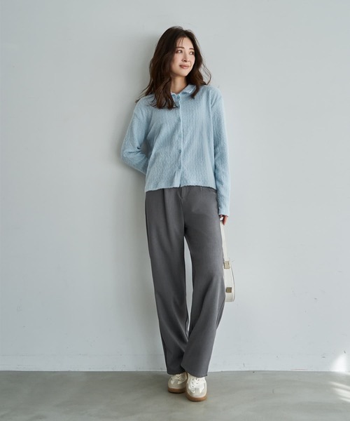 STYLE DELI(スタイルデリ)の「シャギーニュアンスカットソーシャツ(Tシャツ/カットソー・レディース・ライトブルー/スミクロ/ホワイト・FREE)」の7枚目の写真